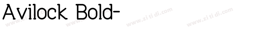 Avilock Bold字体转换